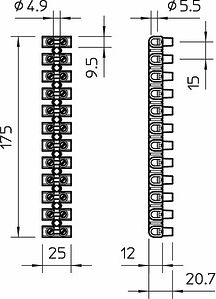 Obo Bettermann 78/CE LTF OBO 16 mm&sup2; series connectors, polypropylene 2056550 | Elektrika.lv