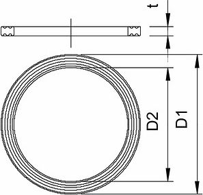 Obo Bettermann Connection thread sealing ring, metric, M25, 107 F M25 PE 2030016 | Elektrika.lv