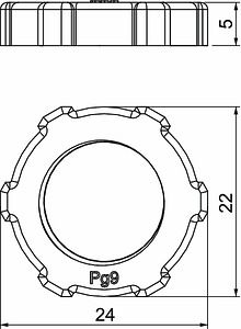 Obo Bettermann PG9light grey7035polystyrene, PS 2043092 | Elektrika.lv