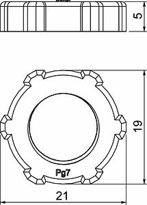Obo Bettermann PG7light grey7035polystyrene, PS 2043076 | Elektrika.lv