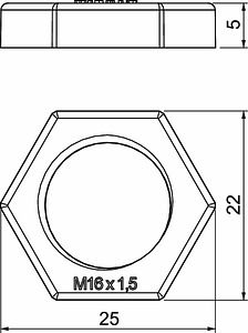 Obo Bettermann M16blackpolyamide, PA 2049074 | Elektrika.lv