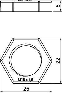 Obo Bettermann M16 nut, 22mm, gray 2048914 | Elektrika.lv