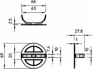 Obo Bettermann Lid for junction box UG 60 FD D=70mm 2003223 | Elektrika.lv