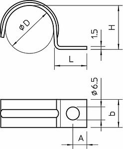 Obo Bettermann 1015 20G Fastening clip medium-duty 1009230 | Elektrika.lv