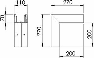 Obo Bettermann Outer corner for device mounting channel Rapid 80 type GK-70110, white, GK-A70110RW 6274310 | Elektrika.lv