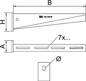 Obo Bettermann B110mmelectro-galvanised, DIN EN ISO 1461Mild steel, St 6419704 | Elektrika.lv