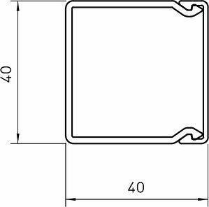 Obo Bettermann Cable duct 40x40x2000mm, white, WDK40040RW 6191126 | Elektrika.lv