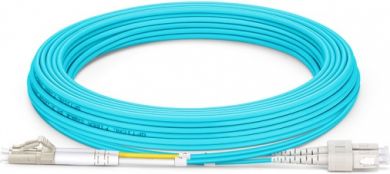 CELLCO Optical fiber cable 3m duplex LC-LC MM 50/125 OM3, Blue PTCH20DX-3-LCLC-03-A | Elektrika.lv
