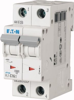 EATON PL7-D16/2 Автоматический выключатель 2P D 16A 263381 | Elektrika.lv