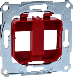 Schneider Electric Centrāla plate 2-vietīga, sarkana Merten SystM MTN4566-0006 | Elektrika.lv