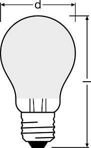 LEDVANCE LED Spuldze P CLAS A 75 7.5W E27 2700K 1055lm ND 4058075591592 | Elektrika.lv