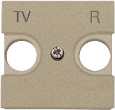 ABB N2250.8 CV Cover plate for TV-R outlet, champagne, 2 modules Zenit 2CLA225080N1901 | Elektrika.lv
