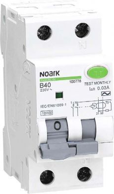 NOARK Ex9BL-N 1P+N B16 AC 30mA Kombinētās strāvas noplūdes automātslēdzis type AC 107622 | Elektrika.lv