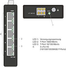 Wago 5-Port Eco Switch 1000BASE-T 852-1111 | Elektrika.lv