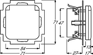 ABB Механизм розетки с крышкой, слоновая кость B-D 20EUK-212-500 2CKA002018A1510 | Elektrika.lv