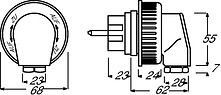 ABB 2-gang two way switch insert 2000/6/6US-101-500 2CKA001011A0928. | Elektrika.lv