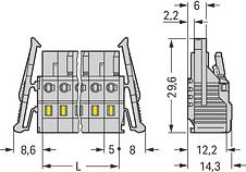 Wago Klemme 8P rozetēm 231-108/137-000 | Elektrika.lv