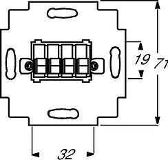 ABB Audio rozetes mehanisms, balta 0248/04-101 2CKA000230A0403 | Elektrika.lv