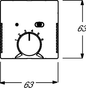 ABB Накладка на терморегулятор, белая SOLO davos 1795-84 2CKA001710A3569 | Elektrika.lv