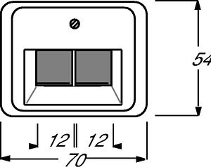 ABB Накладка на компьютерную розетку 2xRJ11, бронза A-nea 1803-02-21 2CKA001753A8493 | Elektrika.lv