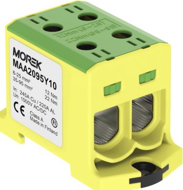 Morek Клемма 2xAl/Cu 6-95mm2 T022095.YG желто-зеленый MAA2095Y10 | Elektrika.lv
