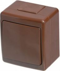 Pawbol BETA выключатель IP44 коричневый D.3210W | Elektrika.lv