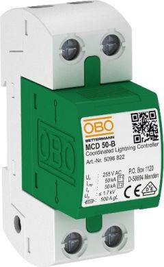 Obo Bettermann Комбинированный разрядник 1-полюсный, MCD 50-B 5096849 | Elektrika.lv