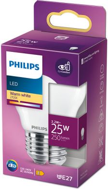 Philips LED лампочка 2.2W (25W) E27 P45 FR ND MV 929001345655 | Elektrika.lv