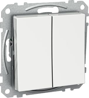Schneider Electric 2-gang switch, 2-way, white, Exxact WDE002227 | Elektrika.lv