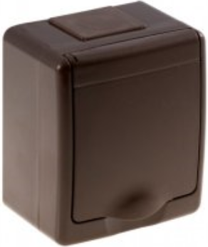 Pawbol Socket outlet IP44 brown D.3211SBRG/1 | Elektrika.lv