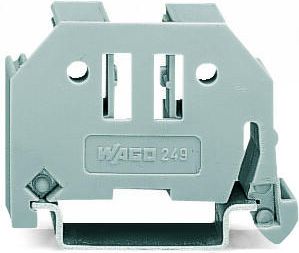 Wago Screwless end stop 10 mm wide, grey 249-117 | Elektrika.lv