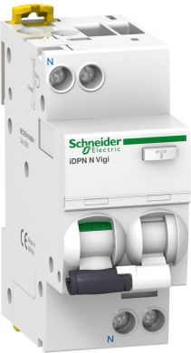 Schneider Electric iDPN N VIGI 1P+N 6A B 30mA noplūdes slēdzis Acti9 AC A9D55606 | Elektrika.lv