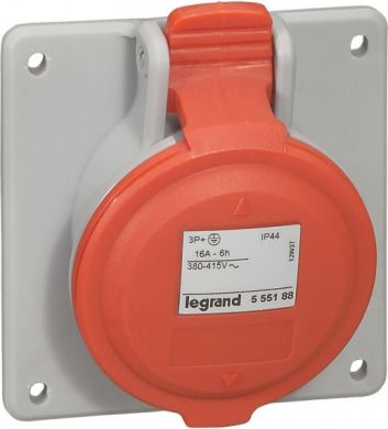 Legrand Kontaktligzda P17 IP44 - 380/415 V~ - 16 A  - 3P+E 555188 | Elektrika.lv