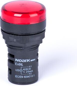NOARK Ex9IL 2C r 230V AC LED korpuss sarkans 105485 | Elektrika.lv