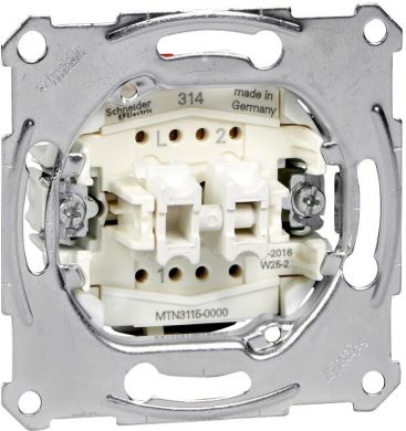 Schneider Electric 2-gang one way switch insert 10A Merten MTN3115-0000 | Elektrika.lv