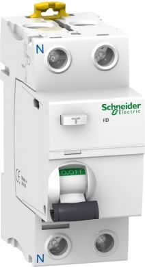 Schneider Electric iID 2P 63A 30mA AC-tips Residual Current Circuit Breaker Acti9 A9R41263 | Elektrika.lv