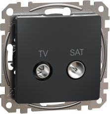 Schneider Electric TV/SAT Socket intermediate 10db, Anthracite, Sedna SDD113478S | Elektrika.lv