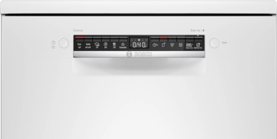 BOSCH Free standing | Dishwasher | SMS4HVW33E | Width 60 cm | Number of place settings 13 | Number of programs 6 | Energy efficiency class D | Display | AquaStop function | White SMS4HVW33E