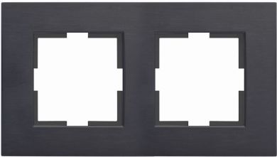 VIKO by Panasonic Double frame aluminium black Novella Artline 92182312 | Elektrika.lv