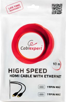 Cablexpert HDMI High speed male-male cable, 10 m CC-HDMI4-10M | Elektrika.lv