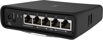 MikroTik Juhtmevaba Wi-fi ruuter, hAp, 10/100/1000 Mbit/s, Ethernet LAN (RJ-45) ports 5, Must RBD52G-5HACD2HND-TC | Elektrika.lv