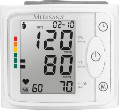 Medisana Medisana | Wrist Blood pressure monitor | BW 320 | Memory function | Number of users Multiple user(s) | Memory capacity 120 memory slots for each of 2 users | White | Wrist Blood pressure monitor 51074