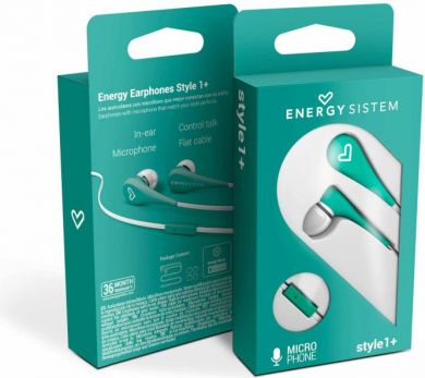 Energy Sistem Energy Sistem Earphones Style 1+, Mint | Energy Sistem | Style 1+ | Earphones | Wired | In-ear | Microphone | Mint 445998