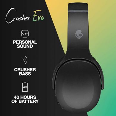 Candy Bezvadu asutiņas Crusher Evo, Iebūvēts mikrofons, Bluetooth, Melns S6EVW-N740 | Elektrika.lv