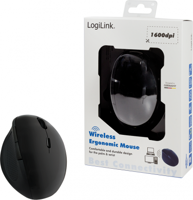 Logilink Wireless computer mouse ID0139, USB, AAA, Black ID0139 | Elektrika.lv