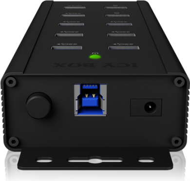 Raidsonic Icy Box 7-port industrial hub with USB Type-A interface, QC 3.0 charging port and 2x quick charging port IB-HUB1703-QC3 | Elektrika.lv