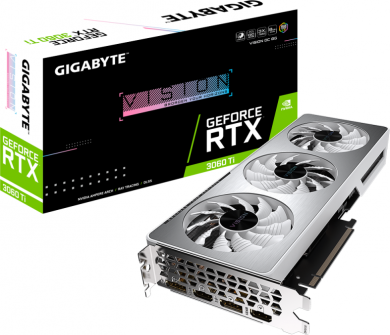 Gigabyte Gigabyte | GV-N306TVISION OC-8GD, LHR version | NVIDIA | 8 GB | GeForce RTX 3060 Ti | GDDR6 | REFURBISHED, WITHOUT ORIGINAL PACKAGING AND ACCESSORIES | HDMI ports quantity 2 | PCI-E 4.0 x 16 | Memory clock speed 14000 MHz | Processor frequency 1665 M GV-N306TVISION OC-8G