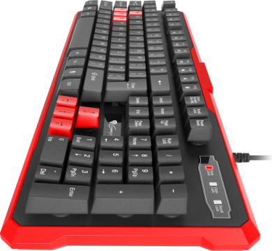 Genesis RHOD 110 ENG Spēļu klaviatūra ar vadu, USB 2.0, Melna/Sarkana NKG-0939 | Elektrika.lv