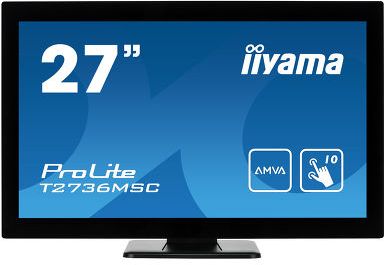  Iiyama Monitor T2736MSC-B1 27 ", Touchscreen, 1920 x 1080 pixels, 16:9, 4 ms, 255 cd/m², Black, matte, HDCP, HDMI ports quantity 1 T2736MSC-B1 | Elektrika.lv