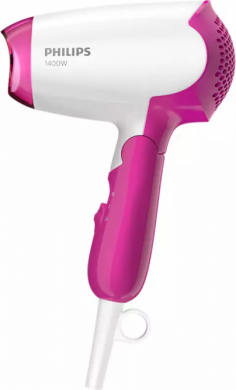 Philips Hair dryer 1400W, white/pink BHD003/00 | Elektrika.lv